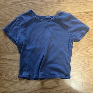 brandy melville blue baby tee